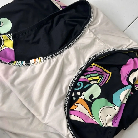 Trina Turk BIG SUR Bandeau One-Piece Swimsuit Size 4 Psychedelic Print Beach - Picture 12 of 15